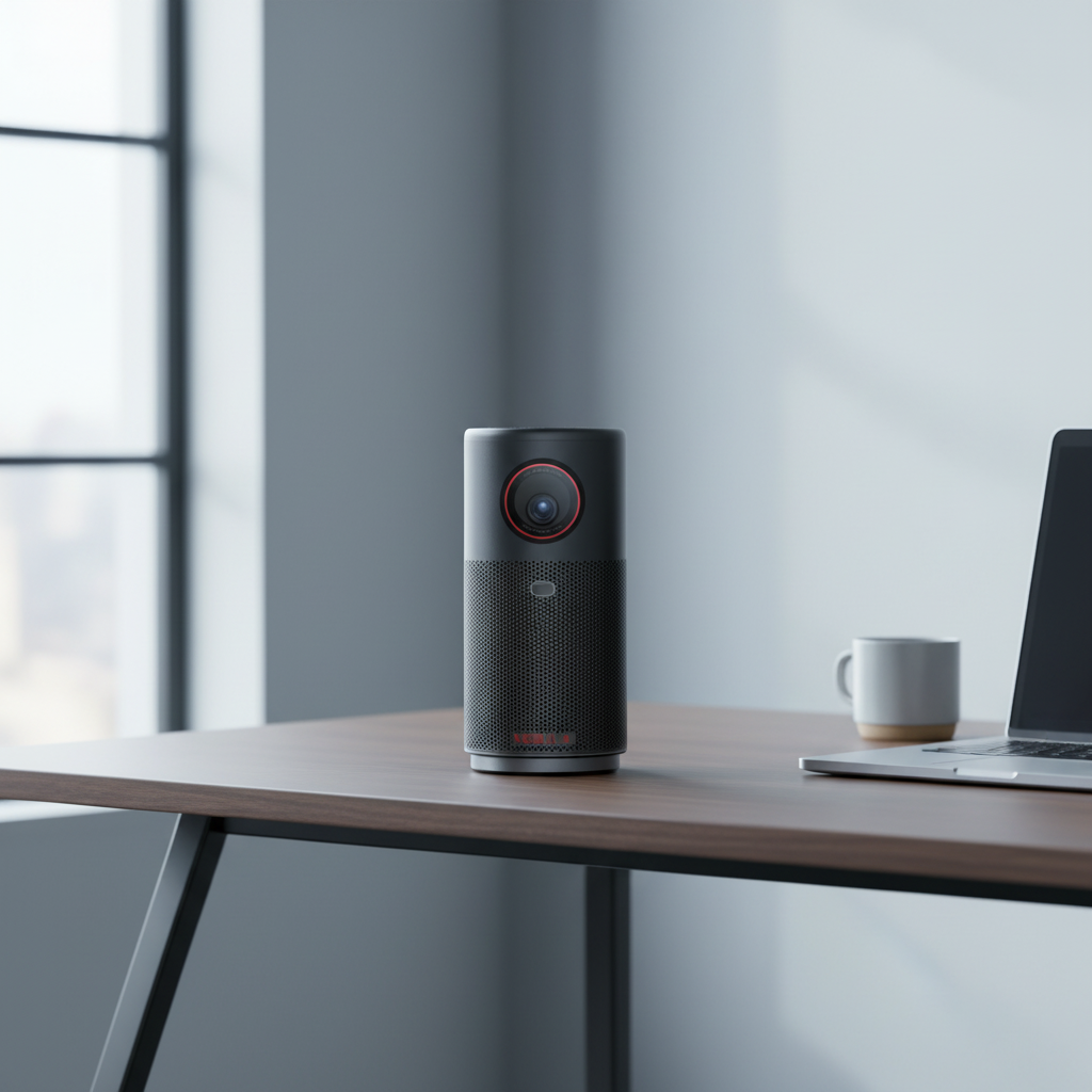 Nebula Capsule Air Smart 720p HD Mini Projector with Google TV, Transparent Touch Panel & Bluetooth | Black