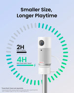 بروجيكتور نيوبولا كابسول إير الذكي مع Google TV المدمج، دقة 720p HD، وبطارية تدوم ساعتين | أبيض