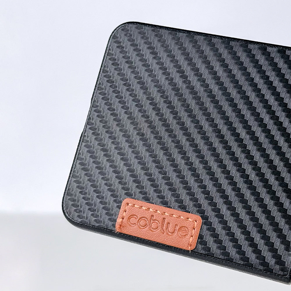 Coblue Leather Grain Drop-Proof Case for Samsung Galaxy Z Flip 7 | Carbon Black