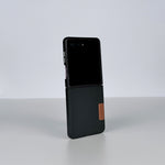Coblue Leather Grain Drop-Proof Case for Samsung Galaxy Z Flip 7 | Black