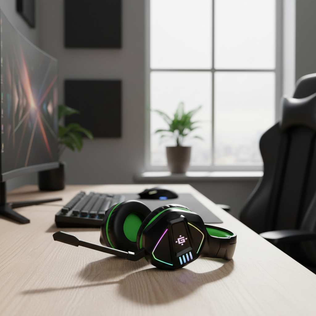 Batxellent Gaming HeadPhones With 3.5mm Jack | Black Green