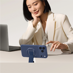 ASLI Magnetic Band Leather Grip & Foldable Stand 2-in-1 Functional Design | Blue