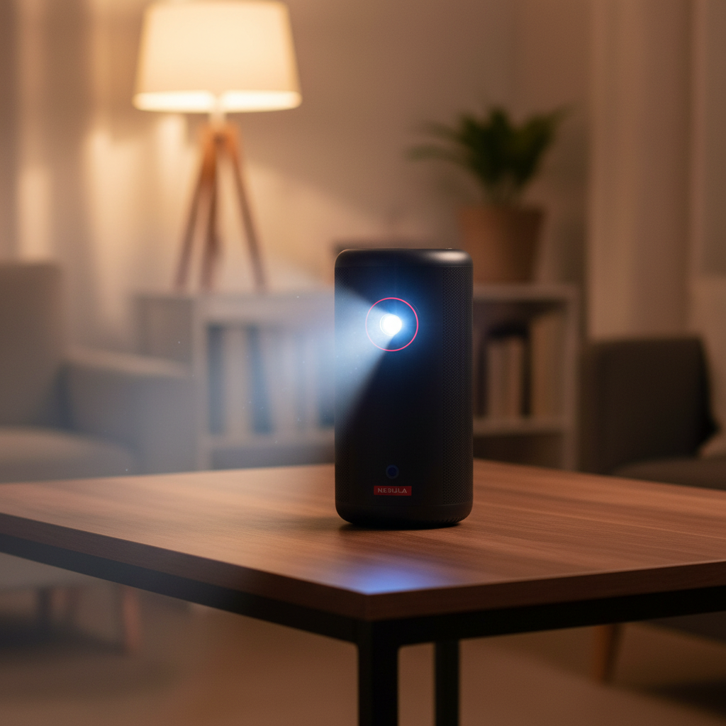 Nebula Capsule 3 Portable Smart Projector with Full HD, Google TV & Dolby Audio | Black