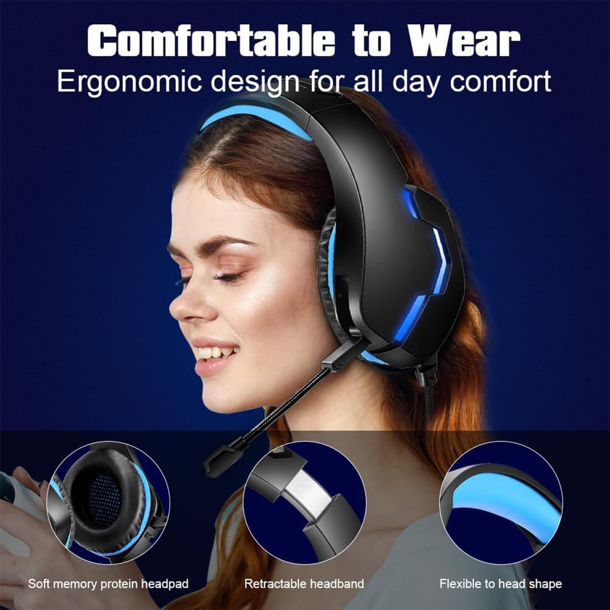 Hift Performance Professional Gaming Headset | Black Blue