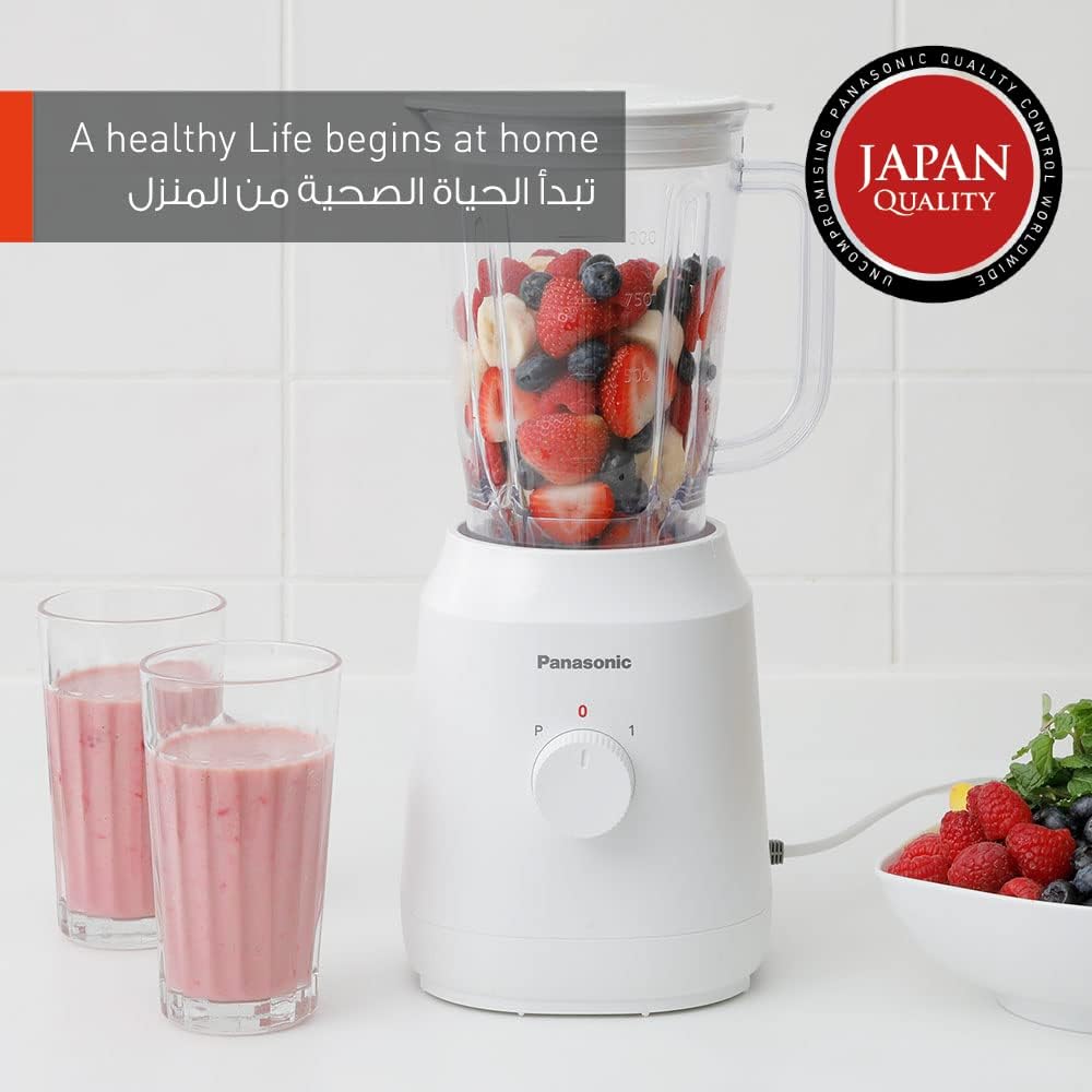 Panasonic Blender – 1L Capacity, Plastic Jar, 400W, 2 Stainless Steel Mills
