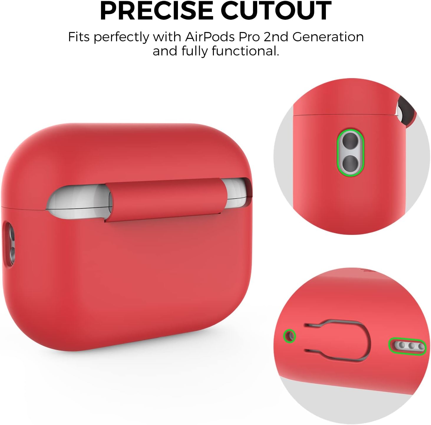 Xin_E Silicone Case For Airpods Pro 2 | Red