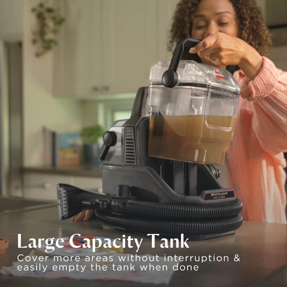 Bissell SpotClean Pro Turbo 420W Portable Carpet & Upholstery Cleaner | Black