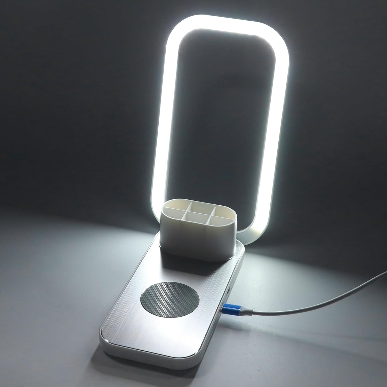 MultiFunction Desk lamp with Wireless Charger White