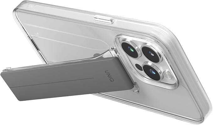 كڤر  حماية +Heldro Mount من Uniq  لهاتف iPhone 15 Pro متوافق مع MagSafe مع مسكة  |شفاف