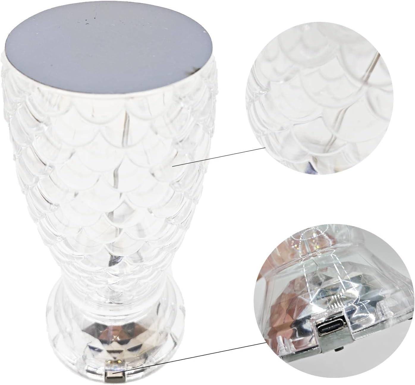 Crystal Table Lamp 16 Colors Changing RGB Diamond Acrylic Desk Lamp Touch & Remote Control Rechargeable LED Night Light Bedside Light for Bedroom Living Room Table Decor Gift