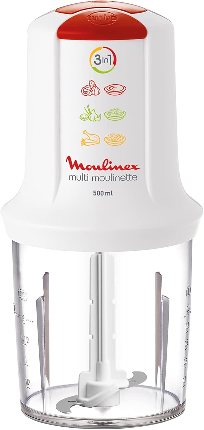 Moulinex Vegetable Chopper  Multi Moulinette 2 Speeds Mini  Chopper 400W 500 ml