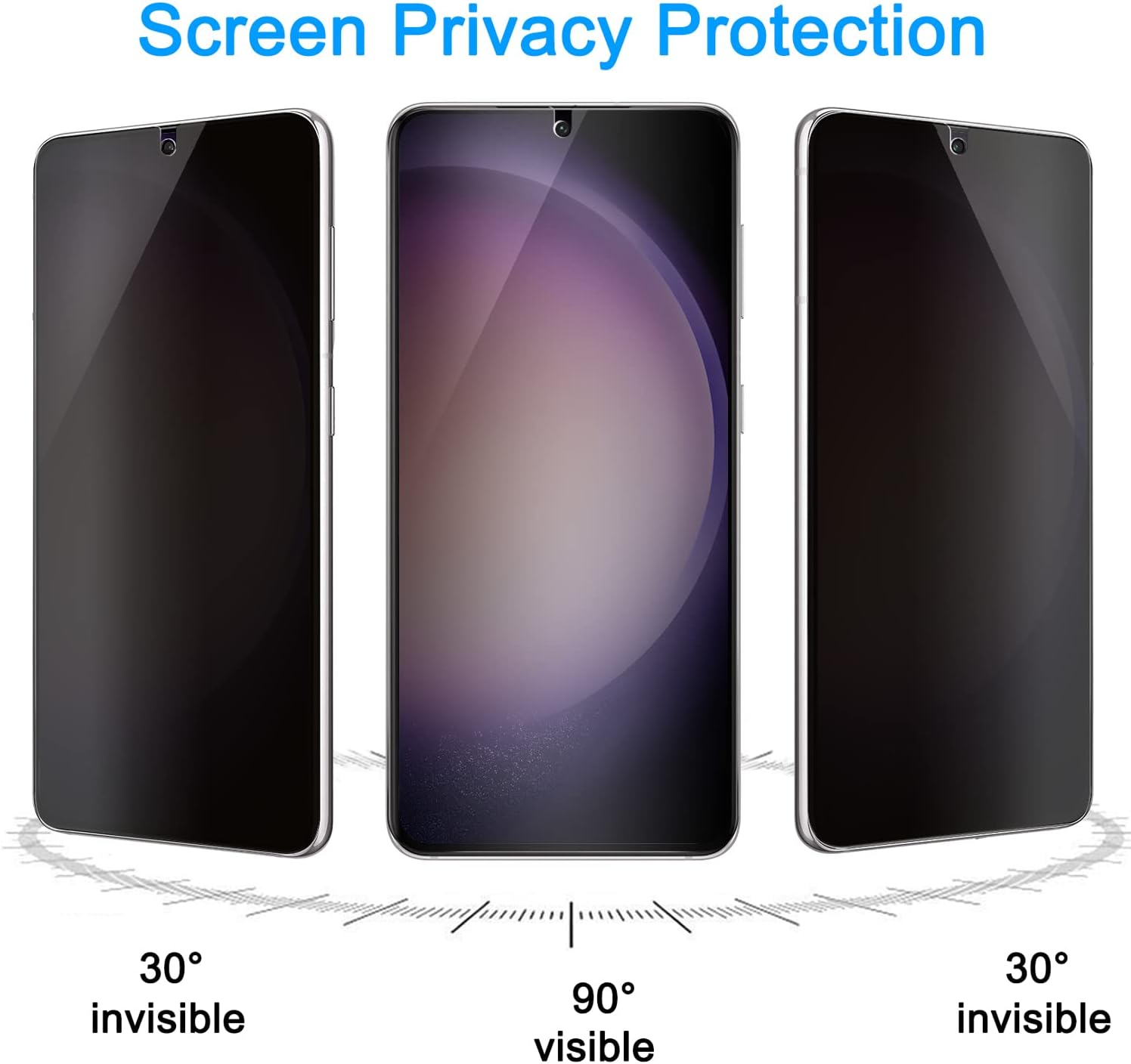  حماية شاشة زجاجي للخصوصية من أنانك لهاتف سامسونج +Galaxy S23