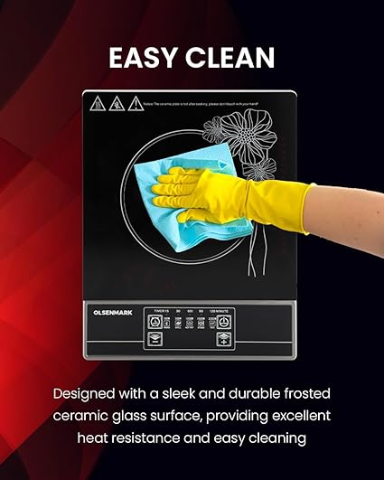 Olsenmark Infrared Cooker – Electric Infrared Glass Ceramic Cooker, Portable, Safe & Reliable