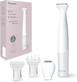 Panasonic Bikini Trimmer for Women with 4 Gentle Styling Attachments for Sensitive Areas, Wet & Dry, Battery Operated