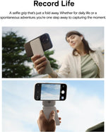 LZEL Magsafe PU Leather Card Holder And Tripod Stand Aegis Clio | Light Gray