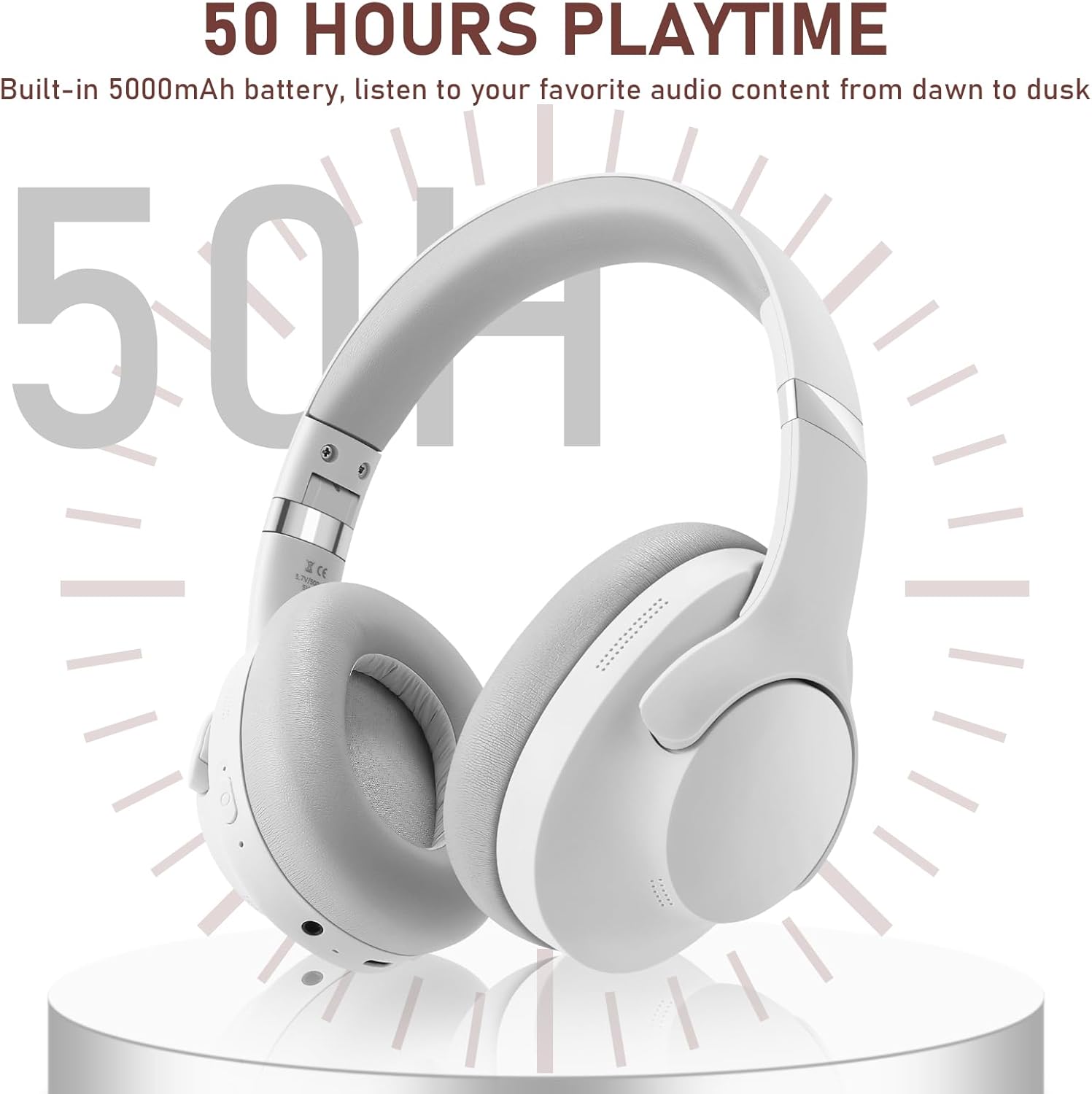 Wireless Active Noise Cancelling HeadPhones | White