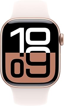 Apple Watch Series 10 - 46mm - GPS - Rose Gold Aluminium Case -  Sport Band - M/L | Light Blush