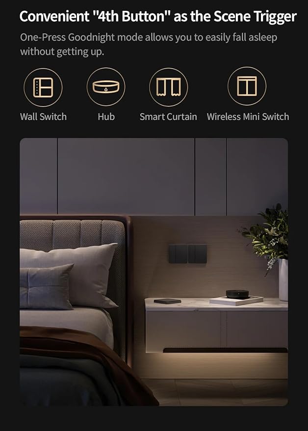 Aqara Smart Wall Switch Z1 Pro Single Rocker أسود