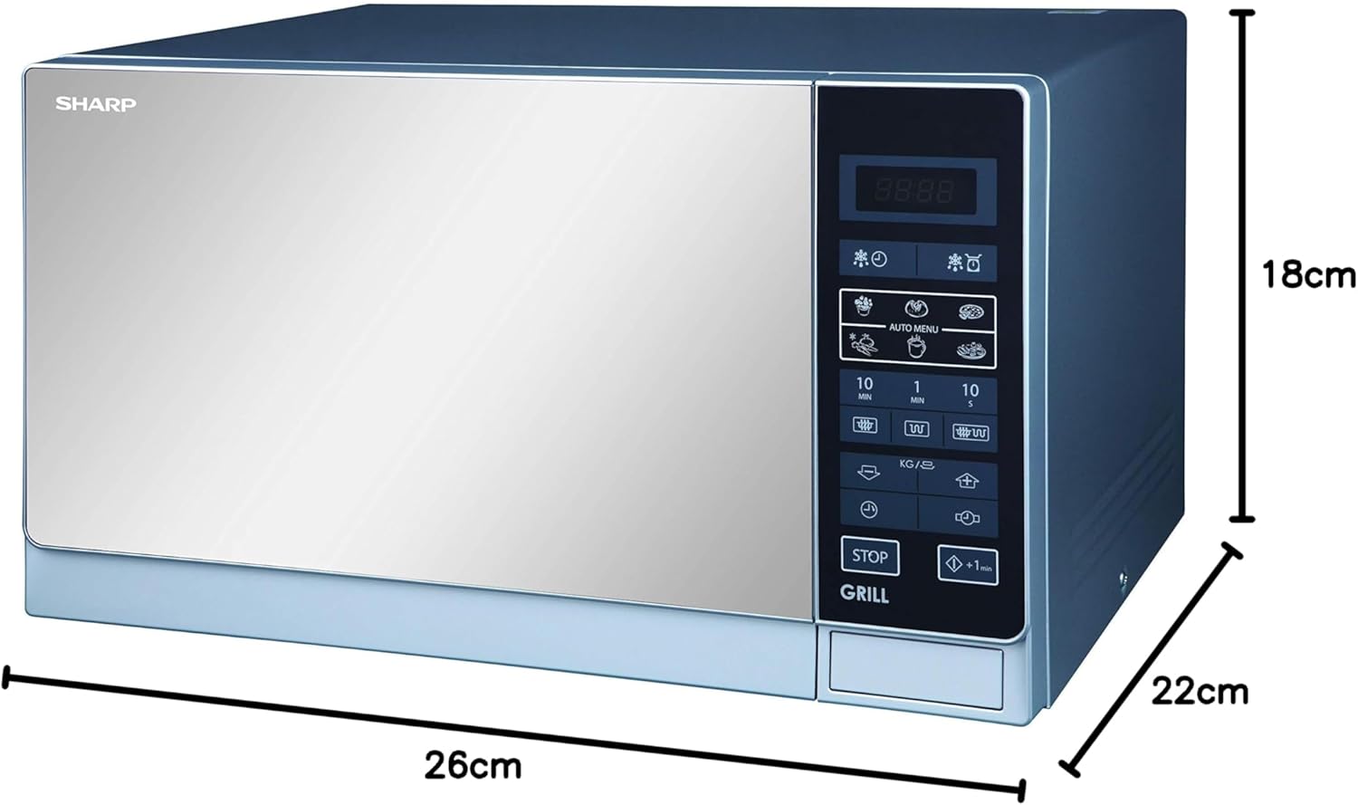 Sharp 25 Liter 900W Microwave Oven with Grill 220-volt 25L