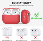 Xin_E Silicone Case For Airpods Pro 2 | Red