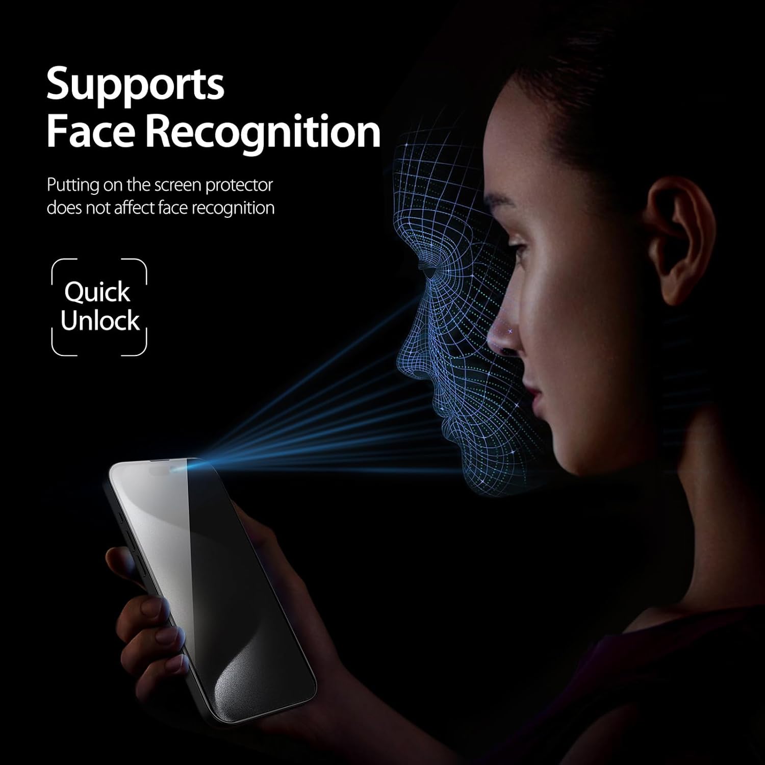 كڤر حماية شاشة 2.5D لهاتف iPhone 12 Pro Max مضاد للتجسس من Anank