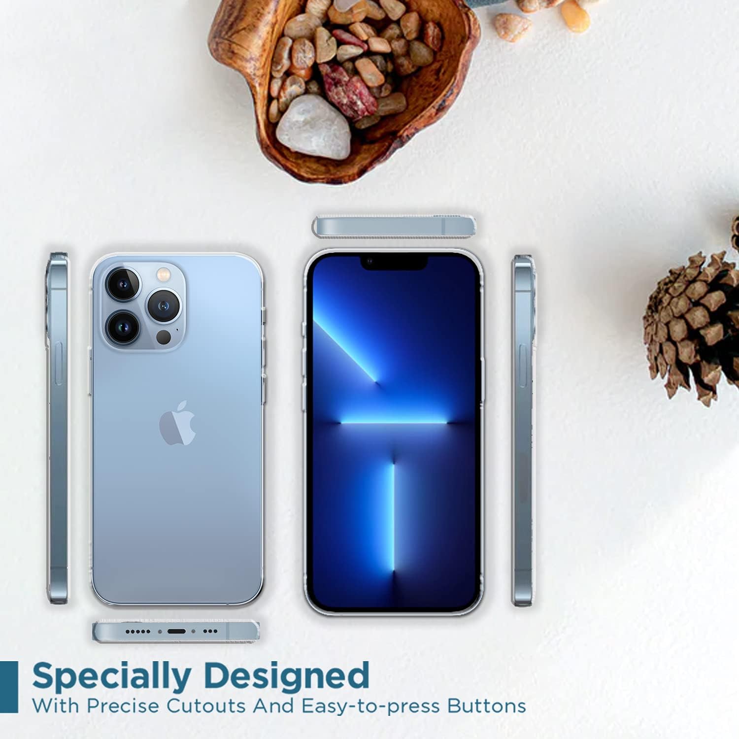 كڤر حماية PureArmor Shield من 90 Percent لهاتف IPhone 13 Pro Max | شفاف