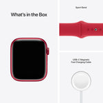 Apple Watch Series 7 GPS, 41mm Red Aluminium Case with Red Sport Band - Regular