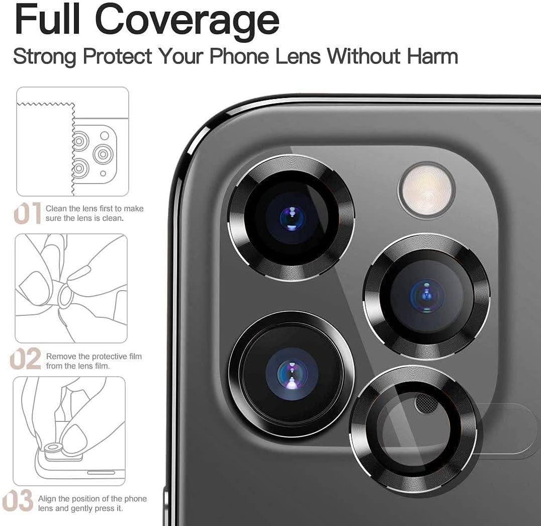 كڤر حماية كاميرا لهاتف iPhone 13 Pro / 13 Pro Max مضاد للانعكاس من Anank | رمادي