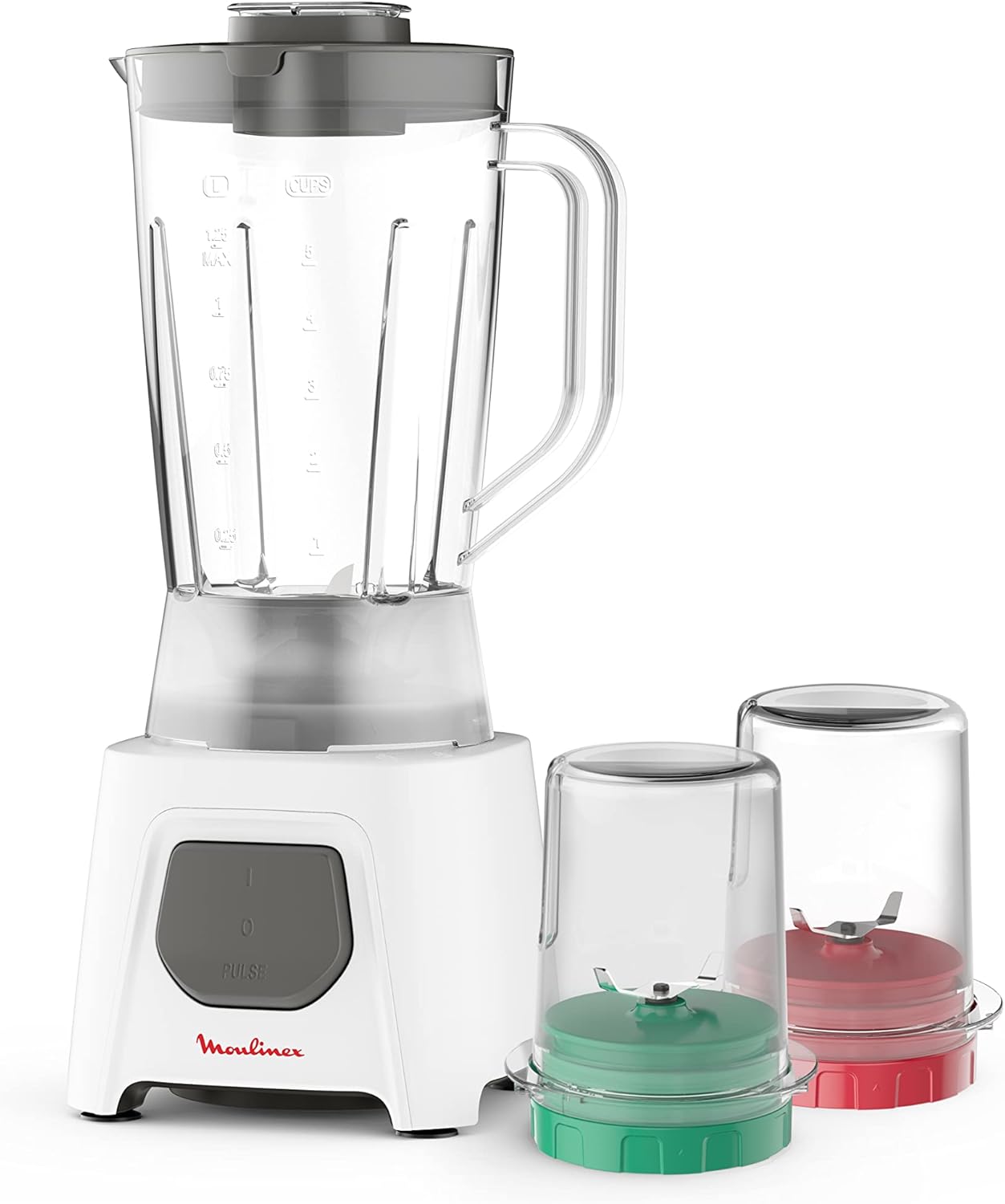 Moulinex Blendeo+ Blender 450 W – 1.5 L Jar, Ice-Crush Technology, Plus Grinder & Chopper Accessories