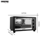 Geepas 42L Electric Oven with Convection & Rotisserie – 2000W Power