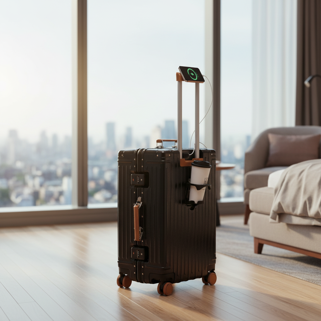 Trolly ABS Suitcase 4 Wheels 26 Inch | Black