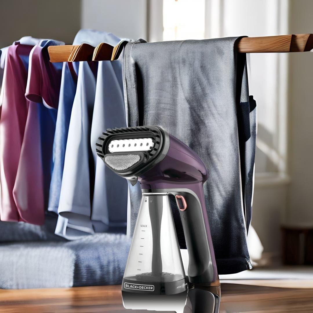 كواية ملابس HST1500-B5 من Black & Decker  بخارية يدوية بقوة 1500 واط | بنفسجي