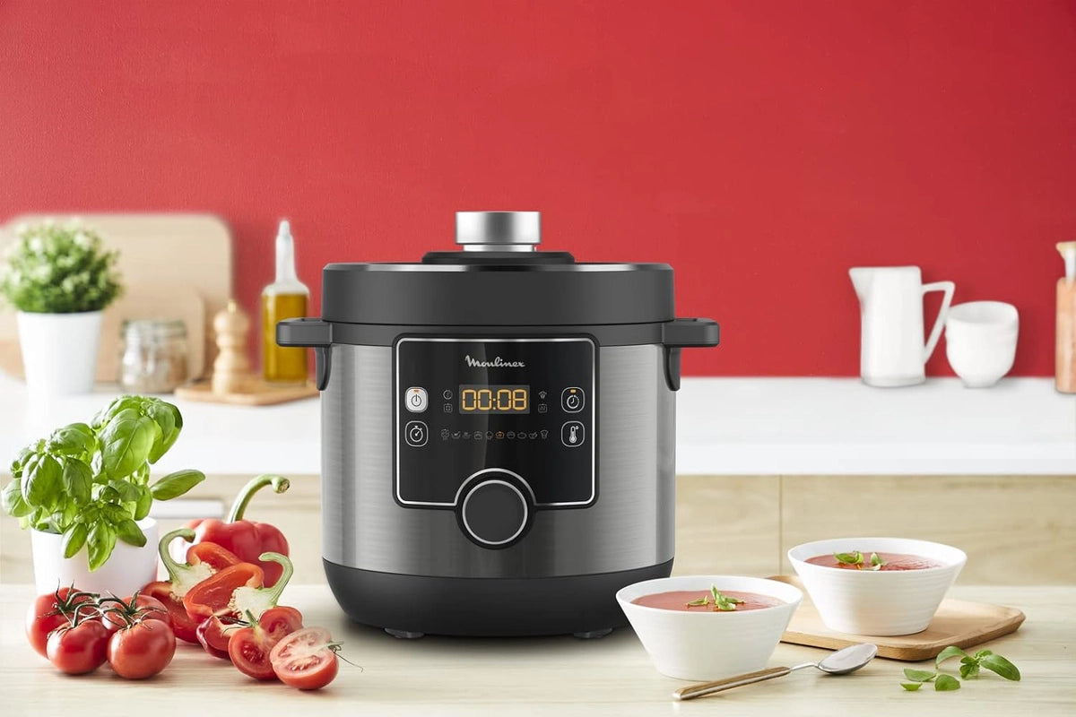 قدر الطهي بالضغط الكهربائي السريع من  Moulinex  بسعة 7.5 لتر | 1200 واط | 10 برامج 