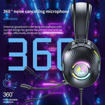 Gaming Headphones With 3.5mm Jack With RGB Light | Black