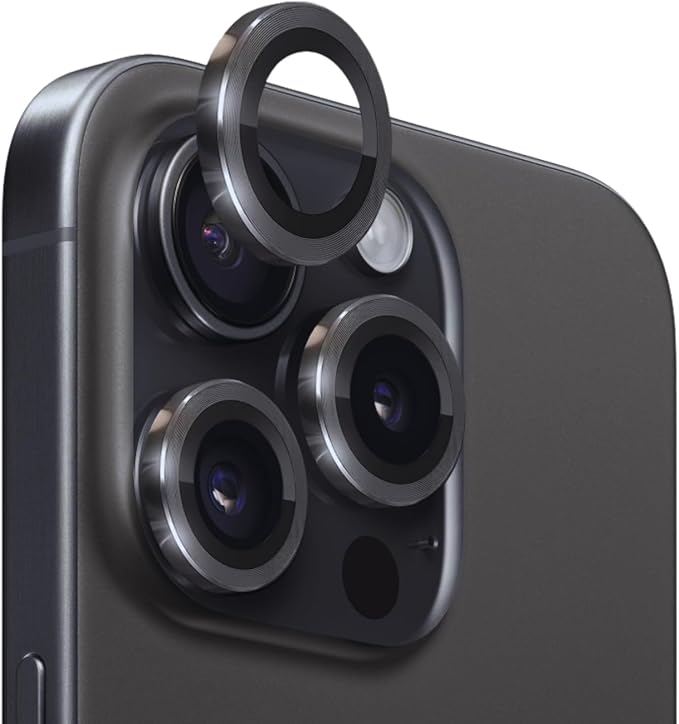 كڤر حماية AR كاميرا لهاتف iPhone 15 Pro / 15 Pro Max من ANANK | أسود