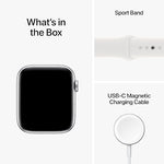 Apple Watch SE GPS + Cellular 40mm Silver Aluminium Case with White Sport Band - Regular
