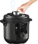 قدر الطهي بالضغط الكهربائي السريع من  Moulinex  بسعة 7.5 لتر | 1200 واط | 10 برامج 