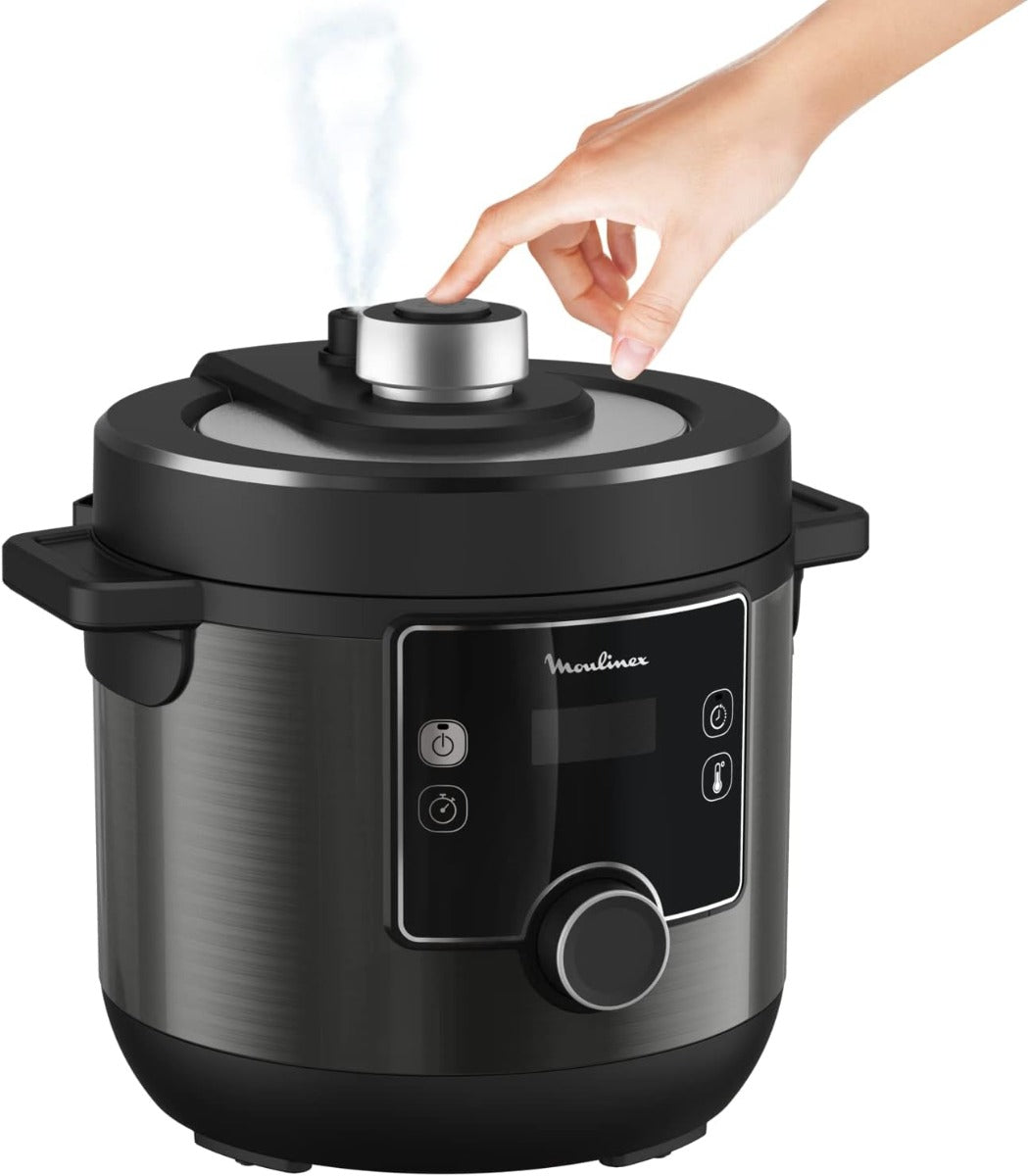 قدر الطهي بالضغط الكهربائي السريع من  Moulinex  بسعة 7.5 لتر | 1200 واط | 10 برامج 