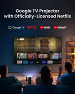 بروجيكتور نيوبولا كابسول 3 ليزر المحمول 1080p مع Google TV، صوت Dolby Audio وبطارية تدوم 2.5 ساعة | أسود