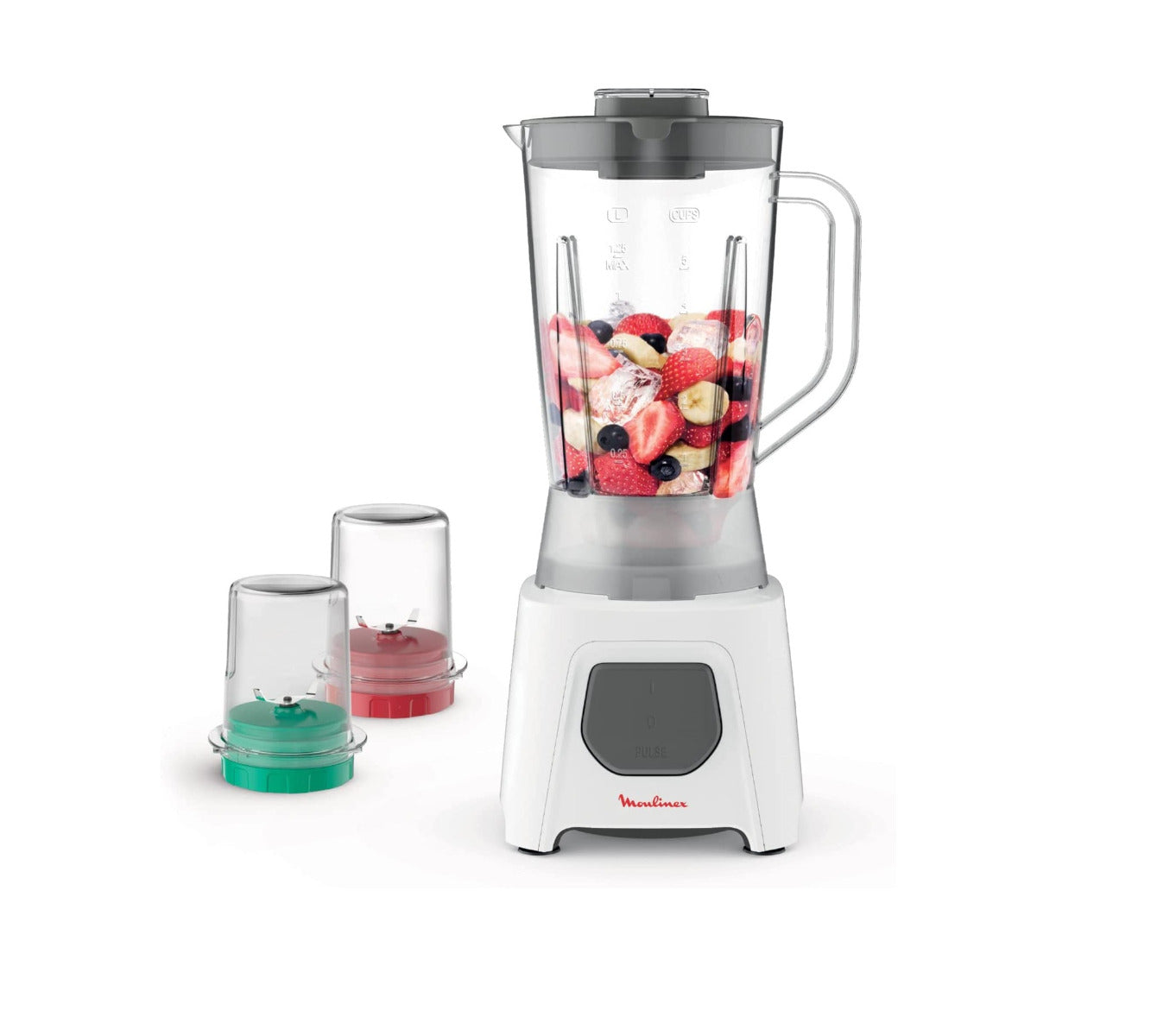 Moulinex Blendeo+ Blender, 1.5 Litre, With Ice CRush Technology & 2 Grinder And Chopper Accessories, 450 W