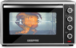 Geepas Electric Oven, 60L | 60 Minutes Timer | Inside Lamp | Stainless Steel Heating Elements | Heat Resistant Tempered Window | 2000W Power