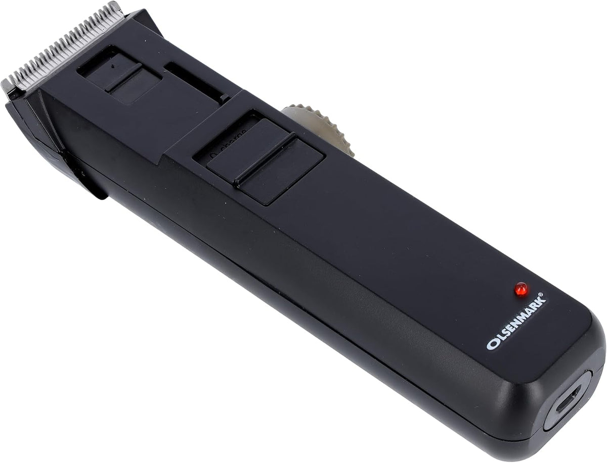 Olsenmark Rechargeable Hair Trimmer with Adjustable Comb