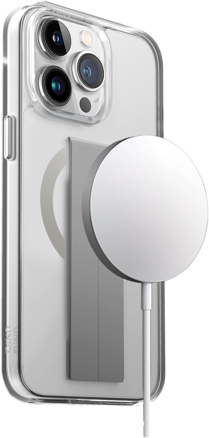 كڤر حماية Heldro Mag من Uniq لهاتف iPhone 15 Pro متوافق مع MagClick مع مسكة | شفاف