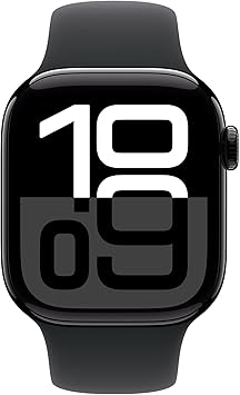 Apple Watch Series 10 - 46mm - GPS - Jet Black Aluminium Case - with Ink Sport Loop XL