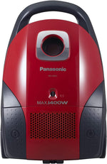 مكنسة باناسونيك Panasonic Vacuum Cleaner - بقوة 1400 واط - سعة كيس غبار 4 لتر (موديل MC-CG521R747) | أحمر/أسود