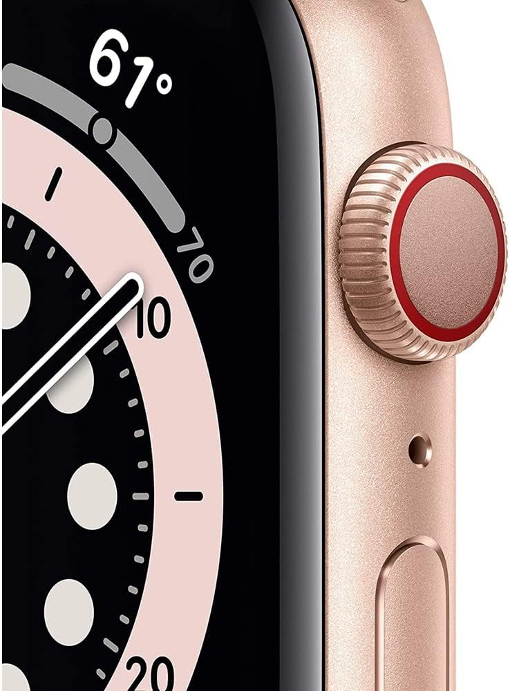 Apple Watch Series 6 GPS + Cellular, 40mm Gold Aluminium Case with Pink Sand Sport Band - Regular