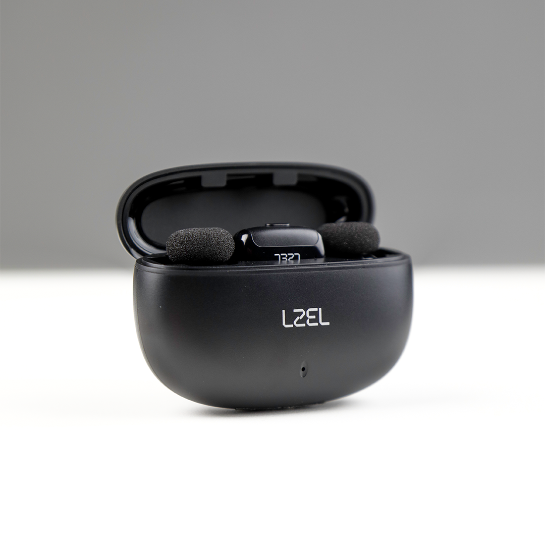 ميكروفون لاسلكي محمول LZEL 2.4GHz – تشغيل فوري، تقليل الضوضاء، مؤثرات صوتية