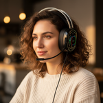 سماعة رأس سلكية Over-Ear من Asli Global EvoStrike G3 | أسود