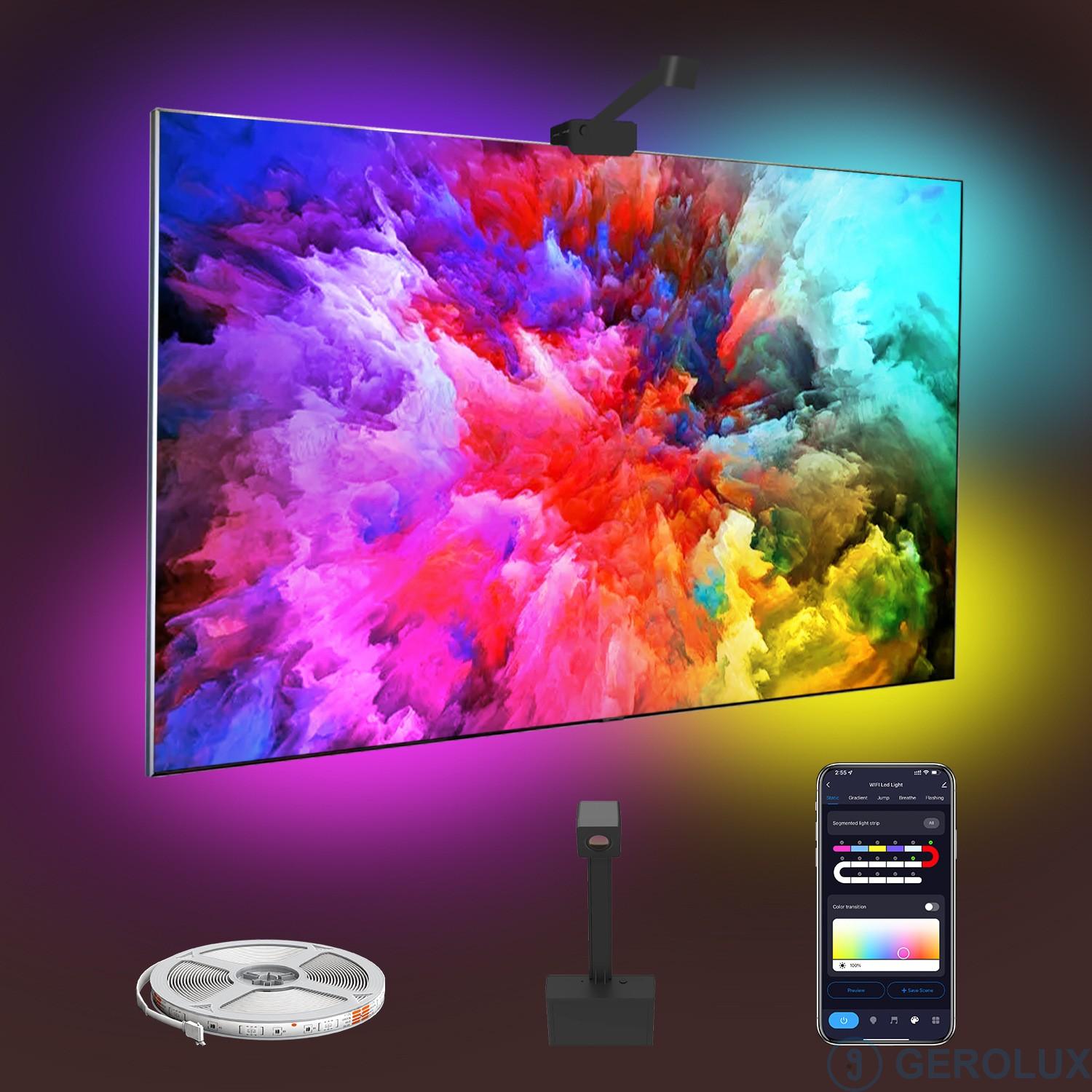 إضاءة خلفية تلفزيون LED RGB سحرية | 653264