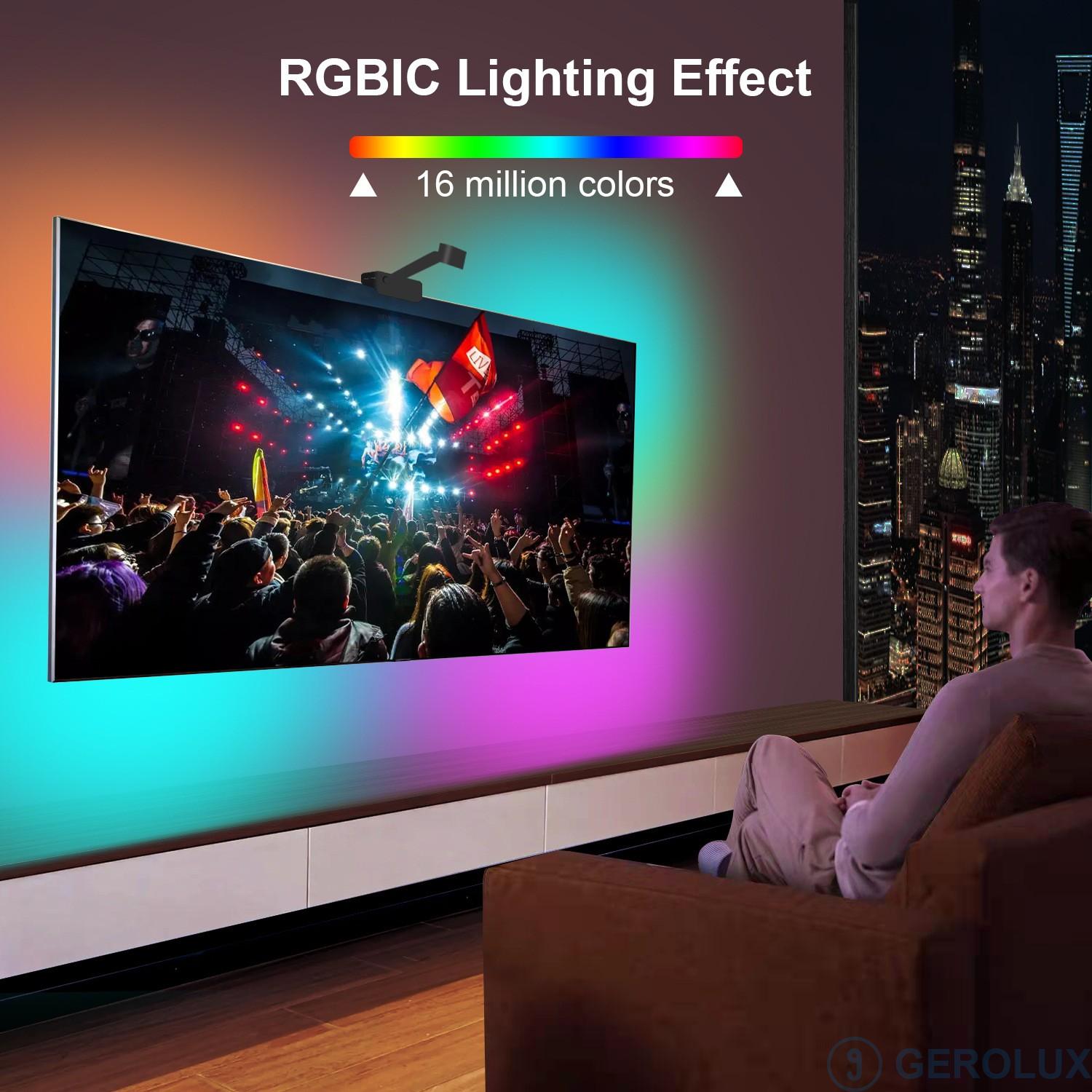 إضاءة خلفية تلفزيون LED RGB سحرية | 653264